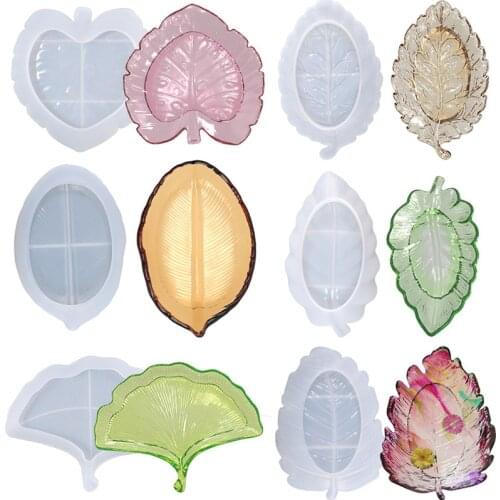 Big Leaf Jewelry Dish Silicone Resin Tray Storage Holder Molds Casting Molds Leaf for DIY Craft Plate Tray Home Decoration