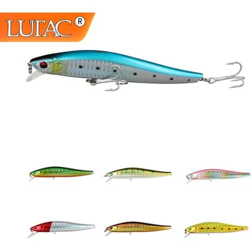 Lutac Floating Minnow Pesca Fishing Lure Jerkbait 115mm 16g Artificial Tackle Wobblers