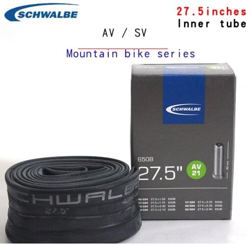 Schwalbe highway city bicycle inner tube 27.5 inch butyl rubber AV SV off road speed drop tire accessories