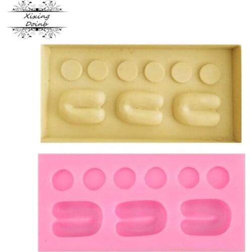 DIY cartoon duckling chicken eyes mouth shape decoration silicone mold cake decoration tools fudge Chocolate Mold