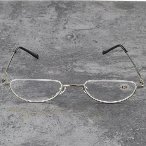 Titanium Alloy UP Half Frame Small Reading Glasses +0.75 +1 +1.25 +1.5 +1.75 +2 +2.25 +2.5 +2.75 +3 +3.25 +3.5 +4