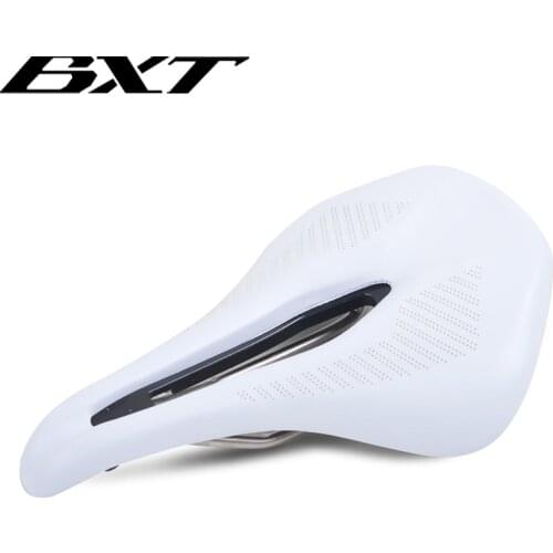 BXT Bicycle Saddle Seat for Mountain Road Bike Comfortable Leather MTB Bike Saddle Seat Breathable Soft Cushion Racing Seat