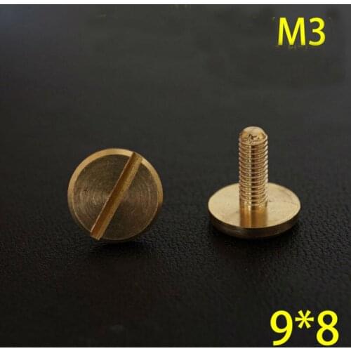 50pc Q28-9*8 Solid Brass belt screw Chicago Screw Leathercraft