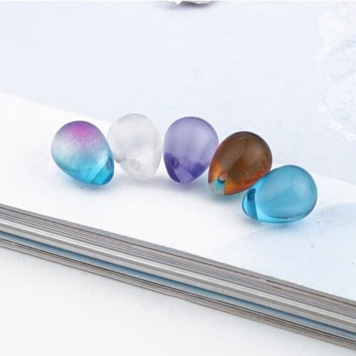10pcs Mermaid Tears Resin Bracelet Beads Necklace Charms Findings With Hole Women Girl Ear Drops Diy Jewelry Making Gifts F329