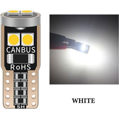 2PCS New car LED T10 W5W 3030 6SMD width indicator light reading light license light trunk light small light