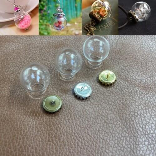 20x12mm Ball Glass Globe Bottle Pendants Empty Hollow Glass Globes DIY Glass Bubble Pendant Necklace jewelry accessory decor