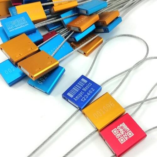 20pcs Security Cable Seals Anti-Tamper Ties Pull-Tite Tags Safety Lock Wire Aluminum Stainless Numbered Truck Trailer Lock