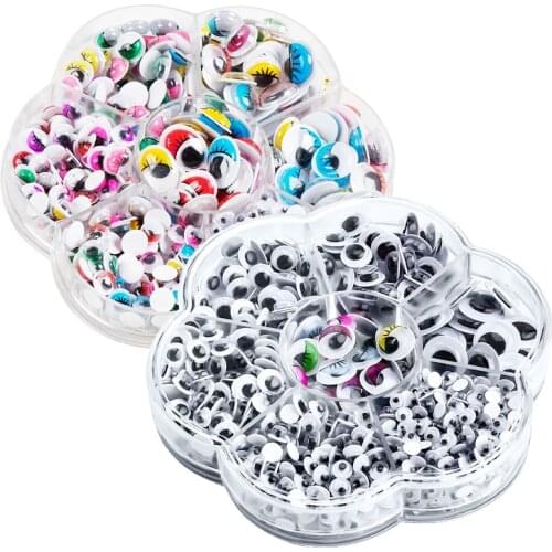 700PCS Self-adhesive Mixed Random Approx 4-15mm Dolls Eye For Toys Googly Eyes Used For Doll Accessories DIY Craft for Kids