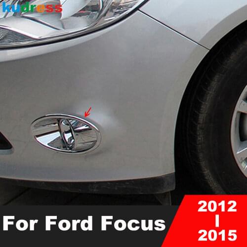 Car-Styling Auto Parts Accessories For Ford Focus 3 2012 2013 Chrome ABS Exterior Front Foglight Lamp Decoration Cover Trim 2pcs