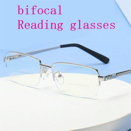 Anti Blue Light Bifocal Reading Glasses Far Near Multifocal Lens Men and Women Presbyopia Glasses Outdoor fishing sunglasses NX