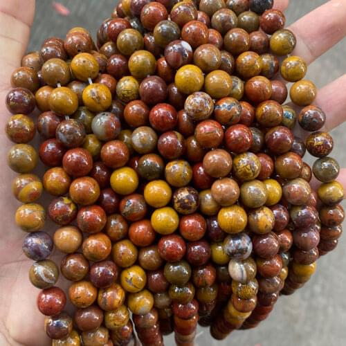 Natural Stone Zhanguo Red Agates Beads 6mm 8mm 10mm Pick Size 15'' Strand Round Loose Gemstones Beads DIY For Jewelry Making