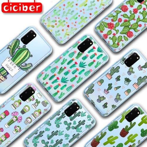 Ciciber lovely cactus Soft TPU Phone Case for Samsung Galaxy S10 S9 Plus S10e S20 Plus Ultra A50 A51 A71 A70 A20 A60 A10 A40 A80