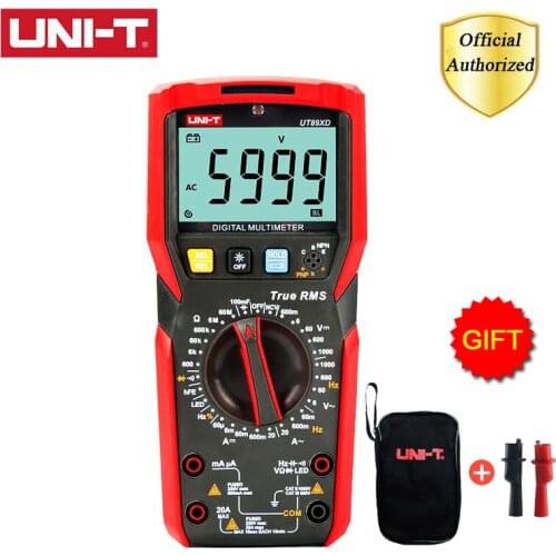 UNI-T UT89XD Professional Digital Multimeter True RMS 1000V 20A AC DC Voltmeter Capacitance Resistance Tester with LED Measure