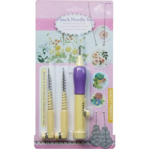 D&D Punch Needle Poking Cross Stitch Felting Crochet Knitting Needle Stitch Magic Embroidery Pen for Beginner DIY Sewing Tools