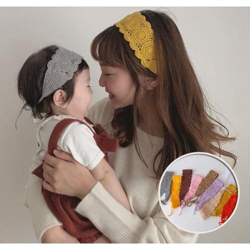 Baby Knitting Hair Band Solid Color Headband Newborn Elastic Headwear For Kids Mom & Baby Turban Parent-Child Hair Accessories