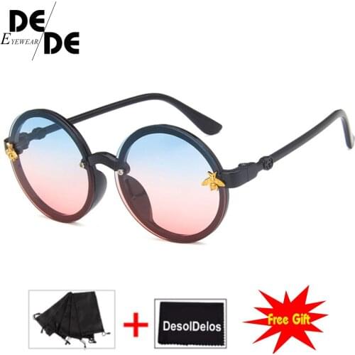 Retro Kids Sunglasses 2019 Girls Round Goggle Candy Color Lens Sun Glasses Round Sunglasses for Boys Girls Child