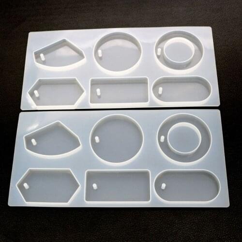 DIY Craft Transparent Silicone Mold Necklace Pendant Resin Mould Jewerly Making Mold