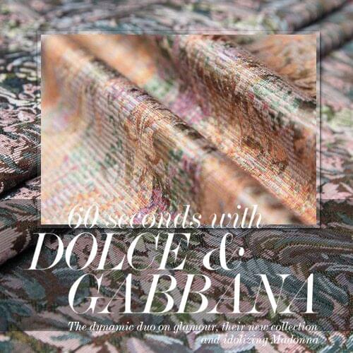 Baroque style retro double-sided jacquard brocade fabric blended dress jacquard fabric wholesale jacquard cloth polyester fabric