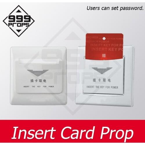 Escape Room Game Insert Card Prop insert a card in the slot to open lock room escape mechanism scary room props