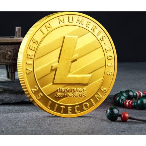 Litecoin Coins Currency Collection Physical Gift Collection Art Home Holiday Deco Imitation Dia