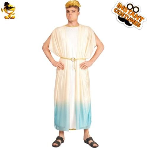 Man Roman Aristocratic Cosplay Costume Adult Costume Ball Halloween Party Retro Roman Robe Mens
