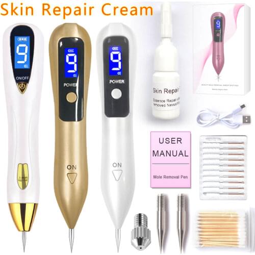 Laser Mole Removal Pen Set Wart Plasma Remover Tool Repair Skin Pore Freckle Dark Tag Nevus Acne Blackhead Sweep Age Spot Tattoo