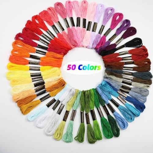 Embroidery Floss 50 Colors Cross Stitch Thread Floss DIY Craft Accessories Sewing Skeins