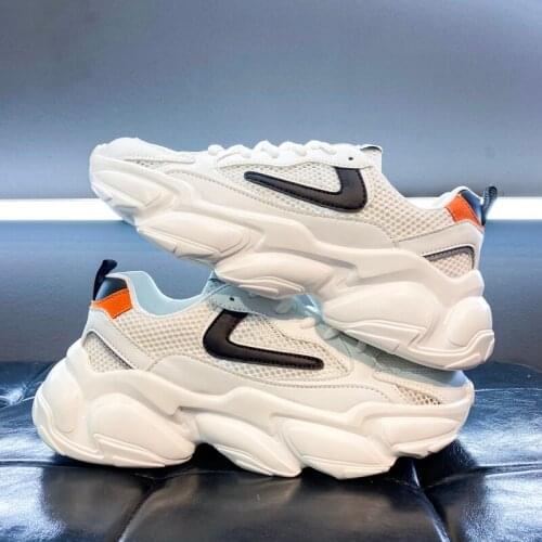 New Summer Youth Fashion Trend Old Shoes Thick-soled Mens Sports Shoes Comfortable Breathable Mesh Outdoor Casual Shoes 2021