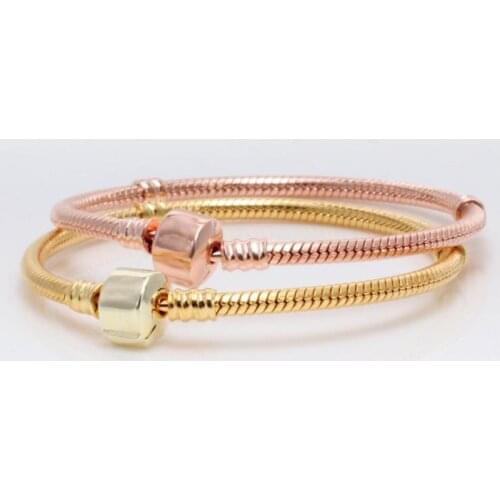 New 925 Silver Classic Button Snake Bone Pan Fashion Bracelet Suitable For Womens Wedding Gift