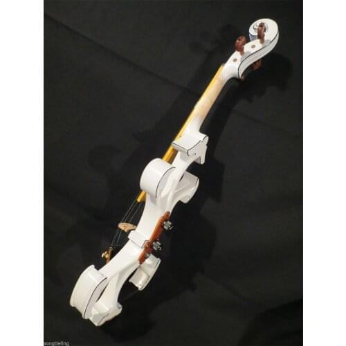 Handmade Brand New White Great Streamline Model 4/4 Electric Violin/Violino Solid Wood String Instrument Rosin Case Bow Included
