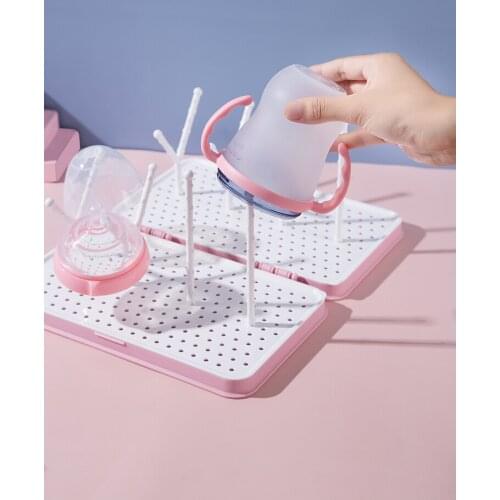 Portable baby bottle drying rack stand dryer cleaning drainer feeding cup holder baby bottles pacifier dryer convenient stuffs