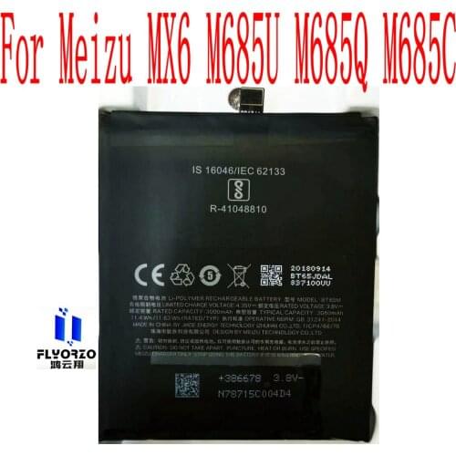 New High Quality 3060mAh BT65M Battery For Meizu MX6 M685U M685Q M685C Mobile Phone