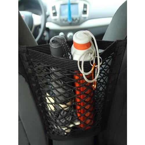 Seat Bag Organizer Holder Elastic Hanging Bag Car Truck Storage Luggage Hooks Mesh Net
