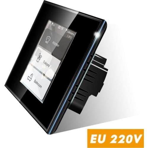 Smart Wifi LCD Dimmer Glass Screen Touch Panel Siri Voice Control Wireless Wall Switches Work With Alexa Google Apple Homekit