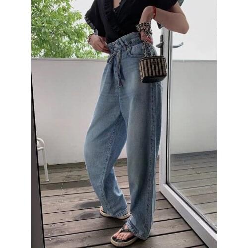 High 2021FW Autumn Quality Women Straight Jeans Female Luxury Casual Denim Trouse Pants For Ladies Gdnz 7.17