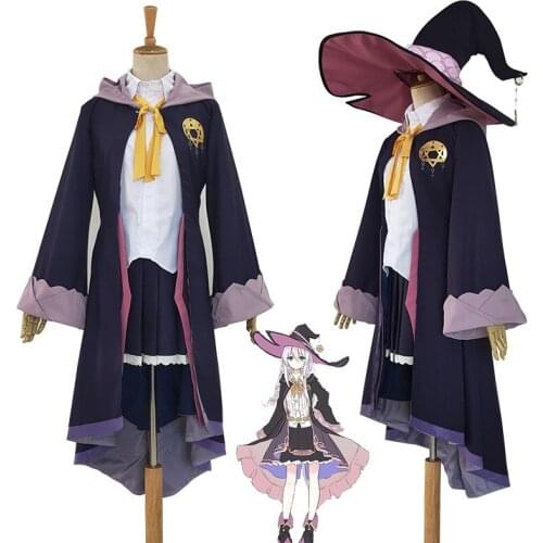 Anime Wandering Witch Majo no Tabitabi The Journey of Elaina Cosplay Costume Uniforms Women Halloween Clothes