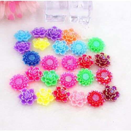 20pcs/lot DIY flat back resin flowers bows heart mix colors kawaii resin cabochons accessoires