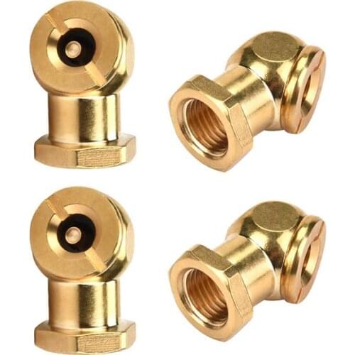 ABSF 4 Packs Closed Ball Air Chuck, 1/4 Inch Portable Air Chuck for Inflator Gauge Compressor Accessories