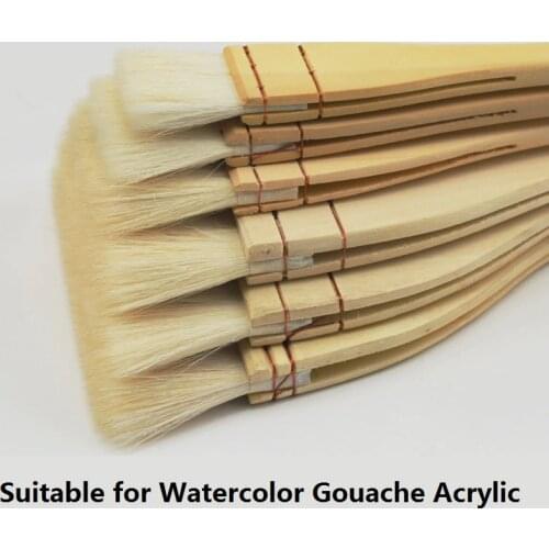 5pcs/lot High quality Wool Paint brushes Watercolor Gouache big paintbrush painting supplies