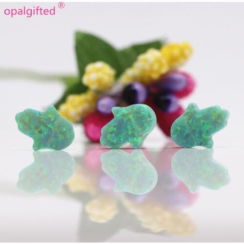 6pcs/lot) Hot!! Free Shipping 8*10mm Green op11 Opal Hamsa Fatima Hand Beads for wedding dresses with side hole wholesale price