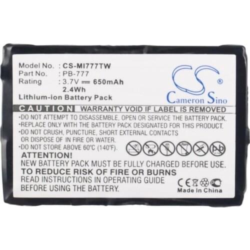 Cameron Sino 650mah battery for MIDLAND 777 PMR446+ PB-777 batteries