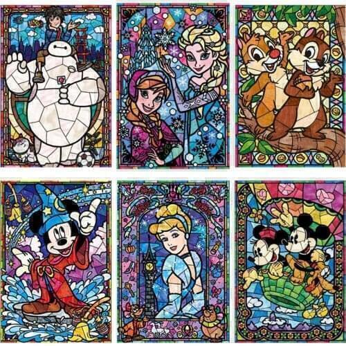 5D DIY Diamond Painting Disney Cartoon Anime Mickey Minnie Princess Diamond Embroidery Cross Stitch Mosaic Rhinestone Home Decor