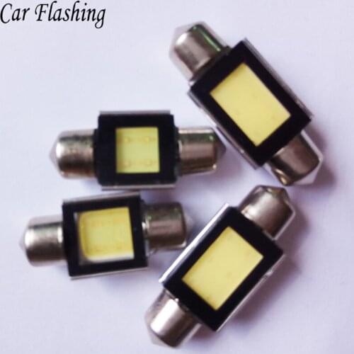 Car Flashing 10 pcs 31 mm 36mm 39mm 41mm Car Festoon Dome Plate COB light canbus no error Reading Lights car Interior lamp