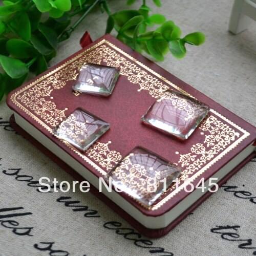 Free shipping,200pcs 15mm Square Shape Clear Cabochon, Magnifying glass domes,clear glass cabochons