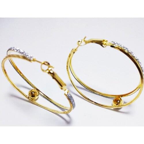 Nightclubs Exaggerated Matte Beads Ring Earrings Temperament Trend Frosted Earrings Crystal Garden Beads EarringsWomens Jewelry