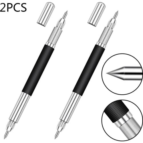 Double Ended Tungsten Carbide Scribing Pen Tip Steel Scriber Scribe Marker Metal Stainless Steel And Magnet Carbide Scribing Pen