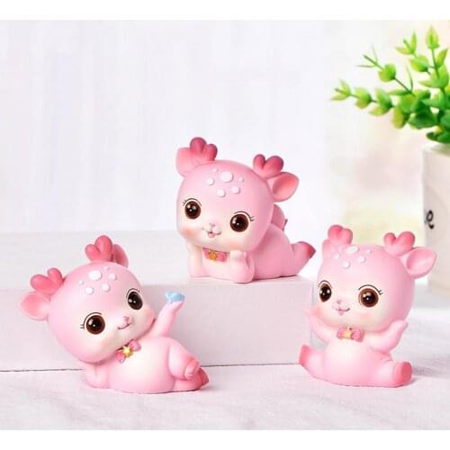 Fawn Model Mini Cartoon Resin Lovely Deer Display Mold for Bedroom