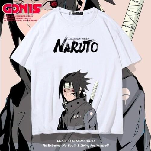 Naruto T-shirt Summer New Short-sleeve Street Trend Clothing Pure Cotton Loose Short Sleeves Suitable for Sports