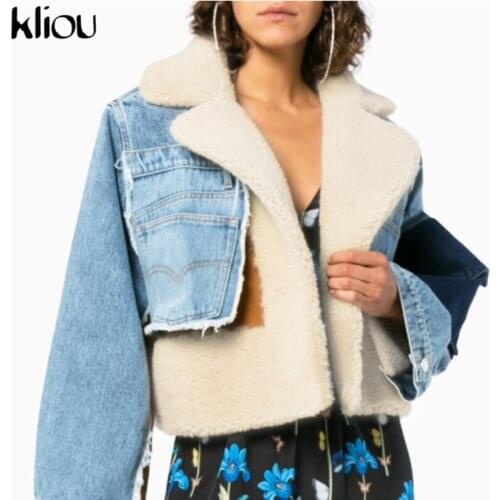 Женские джинсовые куртки Kliou China At AliExpress
