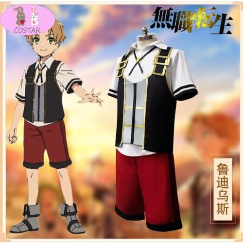 COSTAR Anime Jobless Reincarnation Junior Rudeus Greyrat Cosplay Costume Full Set Halloween Party Outfit Dailydress 2021 NEW